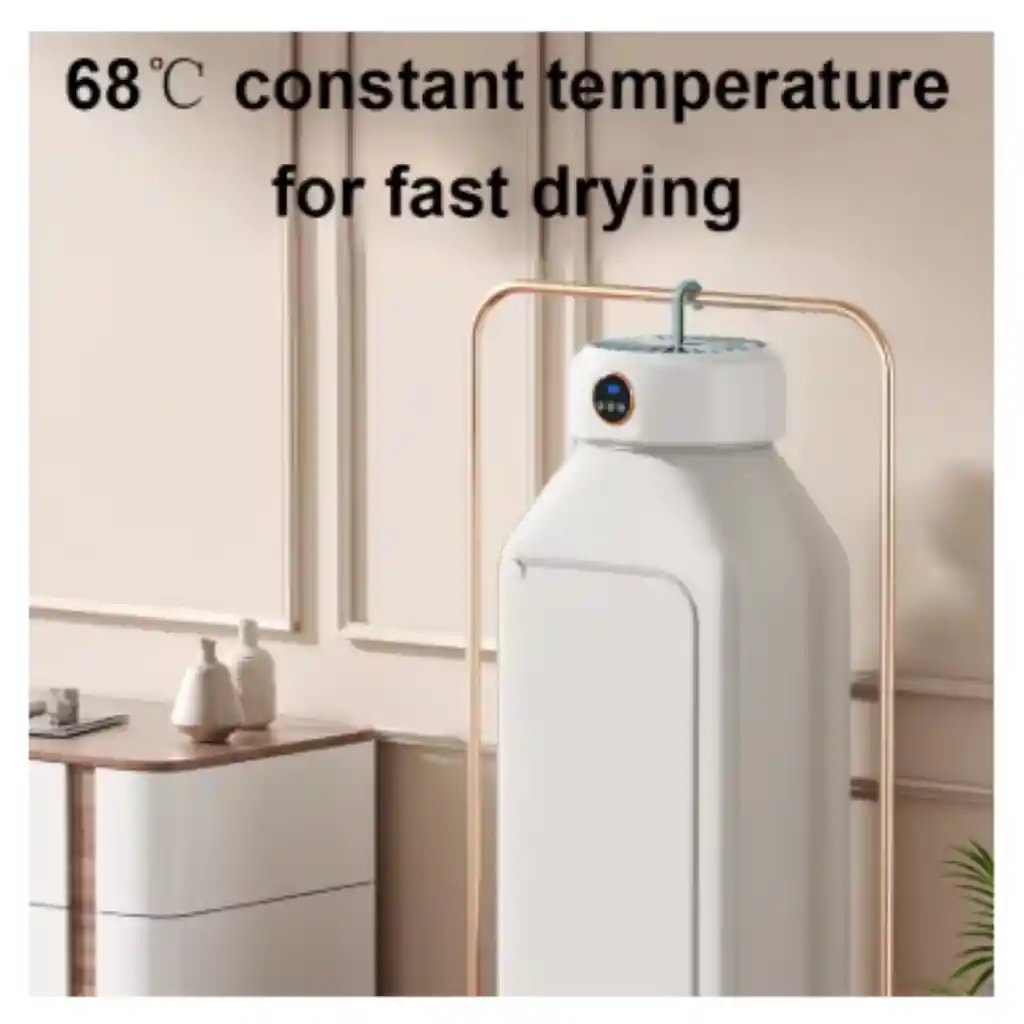 Secador De Ropa Portátil Con Ventilador Y Temporizador Plegable