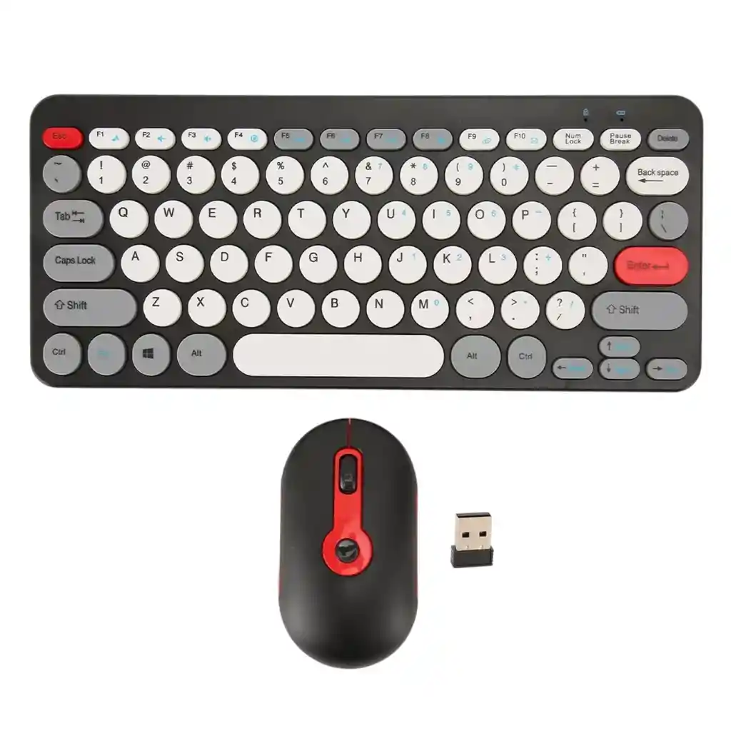 Combo Mini Teclado Y Mouse Inalambrico Comodo Y Portatil