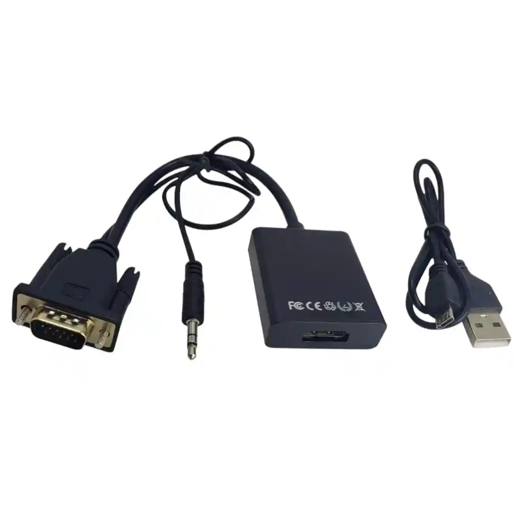 Convertidor Señal Hdmi A Vga Facil Y Rapido Con Usb