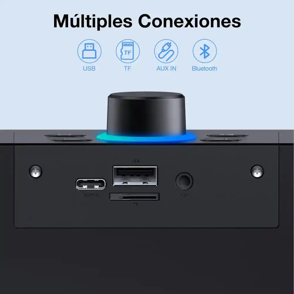 1hora Bocina Inalambrica Barra De Sonido Rgb Bt Usb Boc241