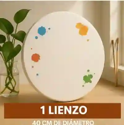 Lienzo Redondo 40 Cm Diámetro