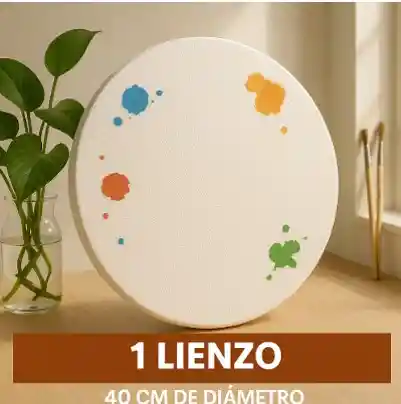 Lienzo Redondo 40 Cm Diámetro