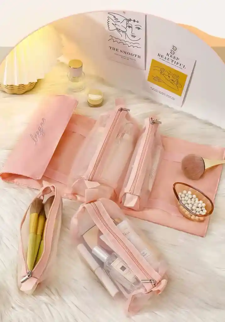 Cosmetiquera Desenrrollable 4 En 1
