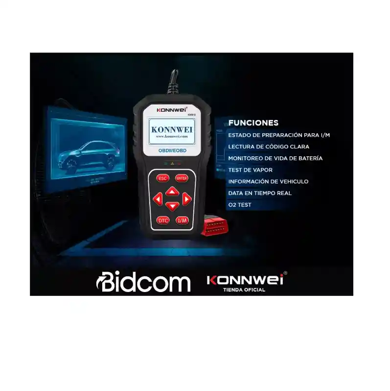 Scanner Automotriz Konnwei Encuentra Fallas Con Pantalla Lcd