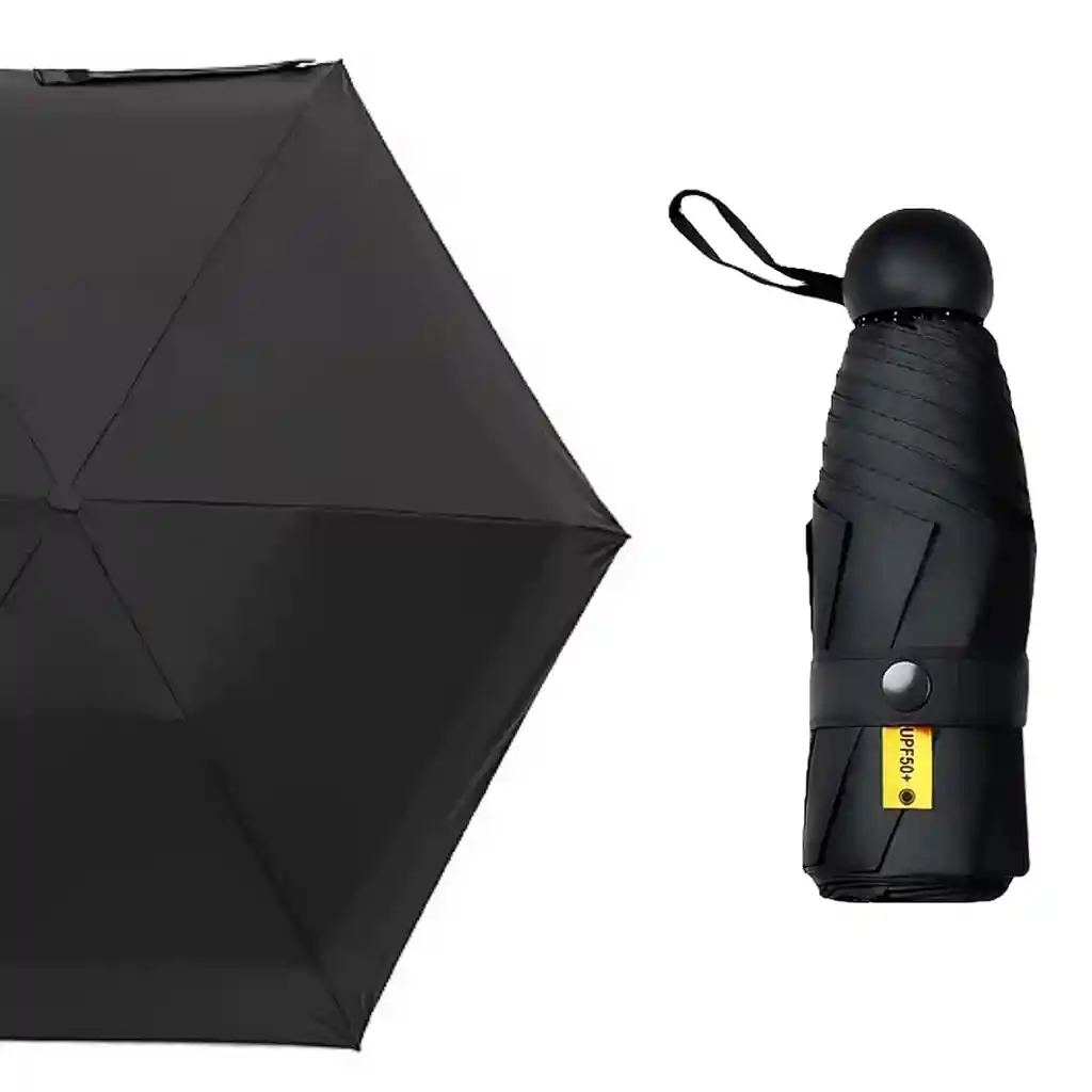 Sombrilla Mini Paraguas De Bolsillo Con Funda Y Filtro Uv