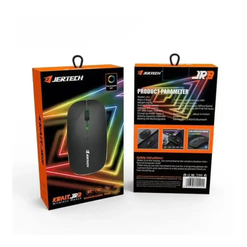 Mouse Para Computador Recargable Conexión Bluetooth Jr3