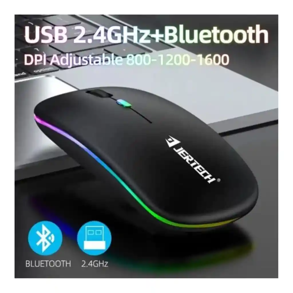 Mouse Para Computador Recargable Conexión Bluetooth Jr3