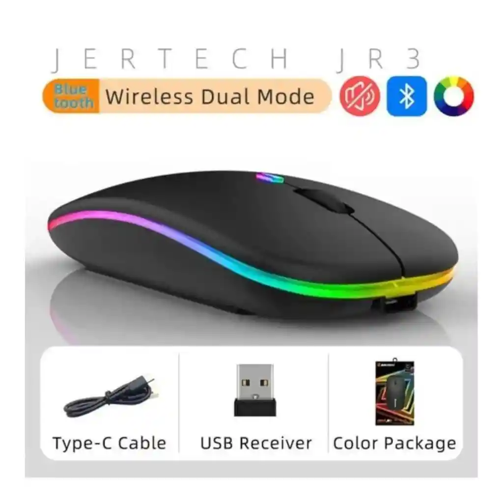 Mouse Para Computador Recargable Conexión Bluetooth Jr3