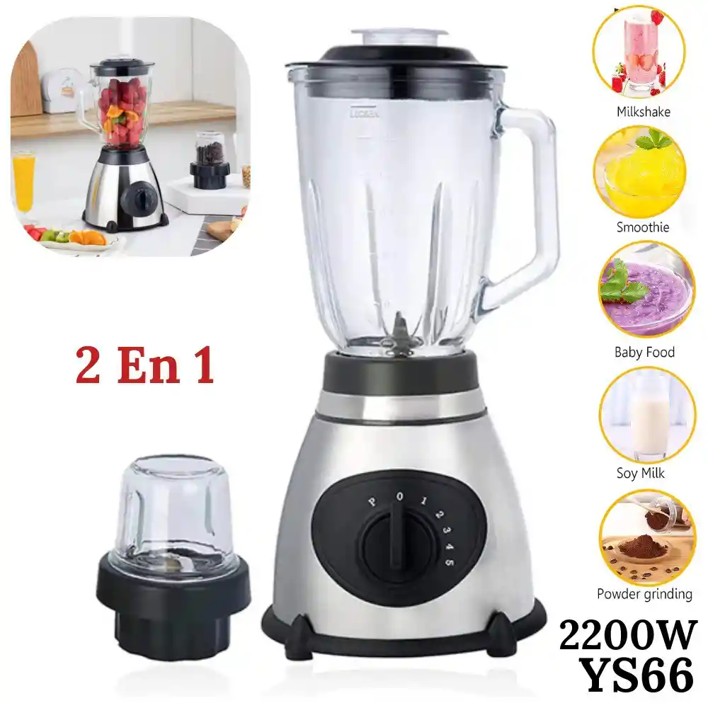 Licuadora Yonsa Multifuncional 2 En 1 2200w