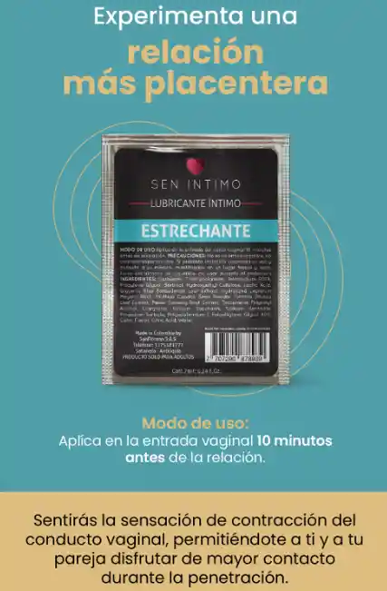 Lubricante Estrechante Sachet X 7 Ml