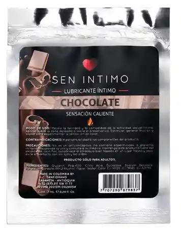Lubricante Chocolate Sachet Sensación Caliente X 7 Ml