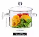Olla De Vidrio De Borosilicato Con Tapa 1.5 Litros