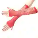 Guantes Rojos De Malla Sin Dedos