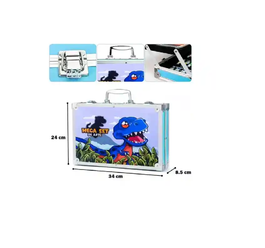 Mega Set De Colores Marcadores Arte 145 Dinosaurio