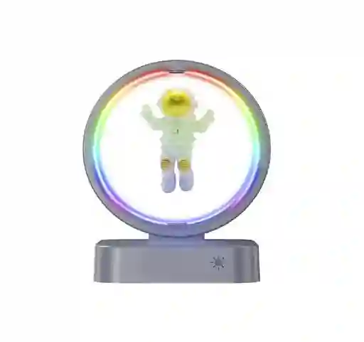 Lampara Reloj Astronauta En La Luna Led