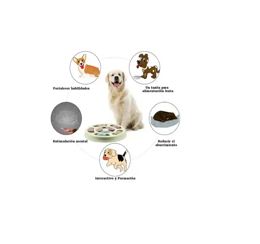 Comedero Didactico Para Mascota Tazon Interactivo