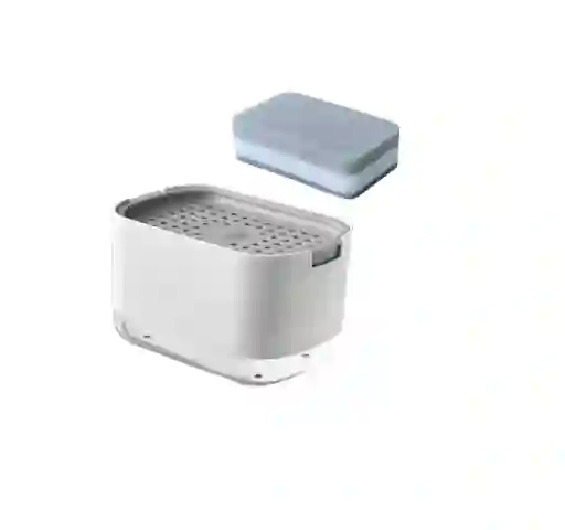 2 En 1 Dispensador De Jabon Con Fibra Esponja Lava Trastes