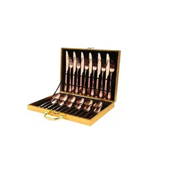 Juego De Cubiertos De Oro Rosa, Cubiertos De Acero Inoxidable