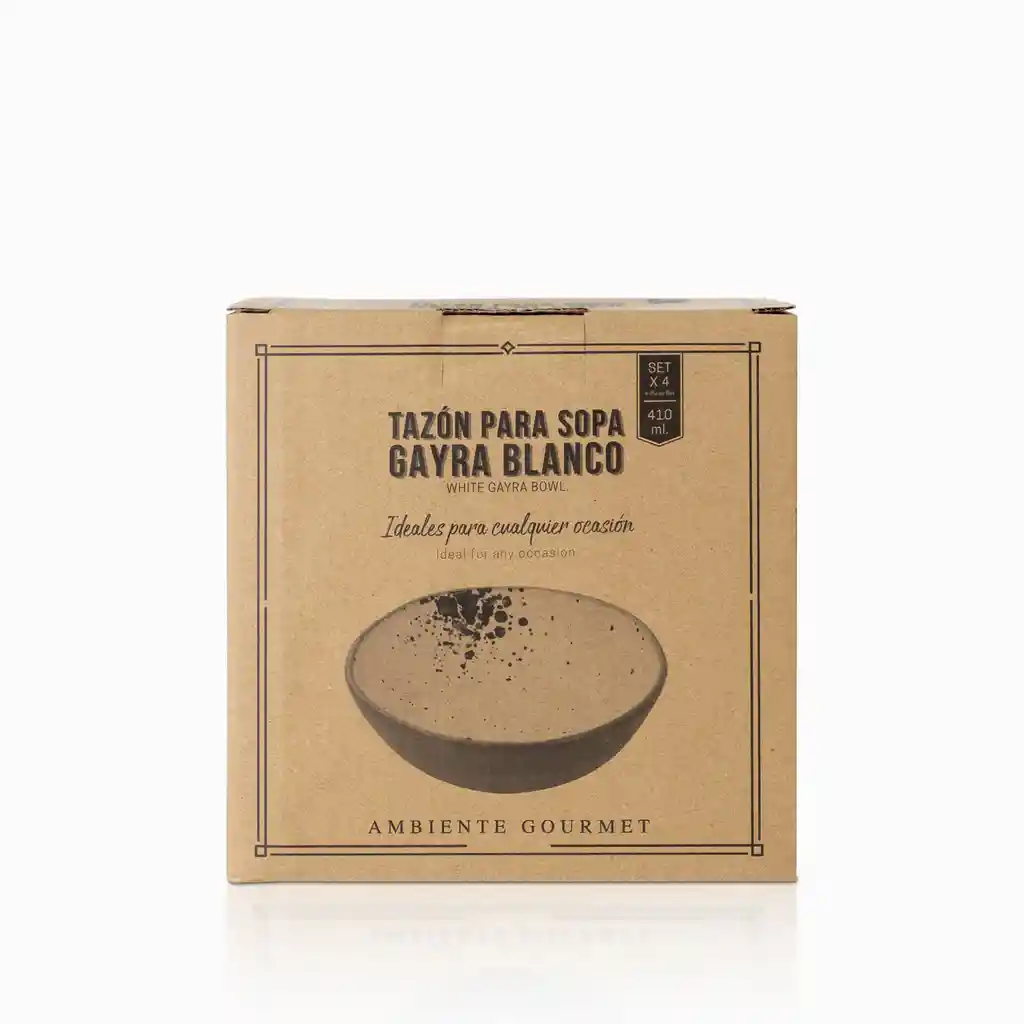 Ambiente Gourmet Tazón Sopa Gayra Blanco