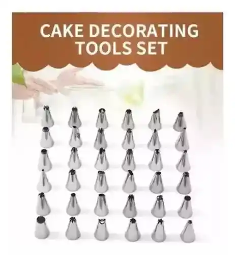 Set Repostería Kit Pasteleria Con Plato Giratorio 66 Piezas