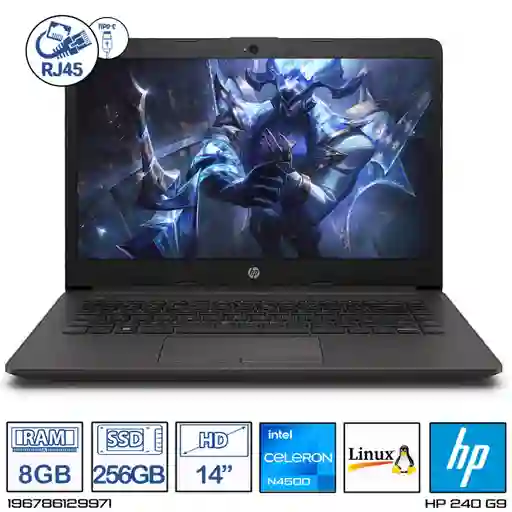 Computador Portatil Hp 240 G9 Celeron N4500 Ram 8gb 256gb Hd 14