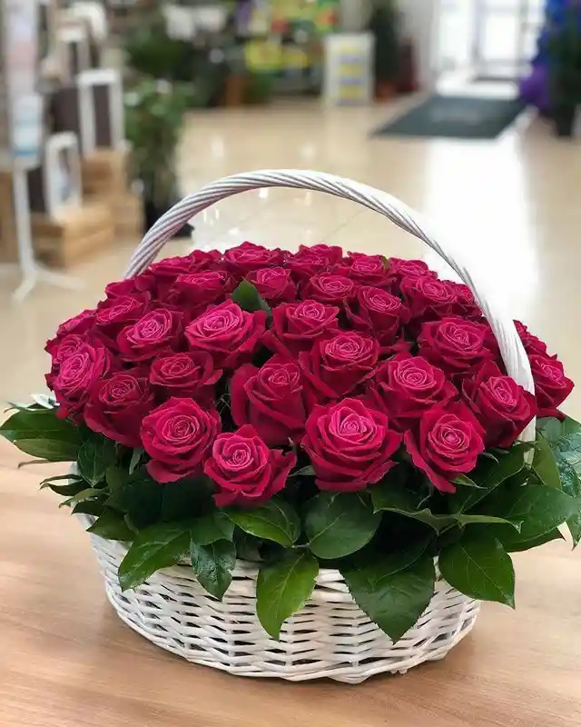 Canasta De Rosas Rosadas