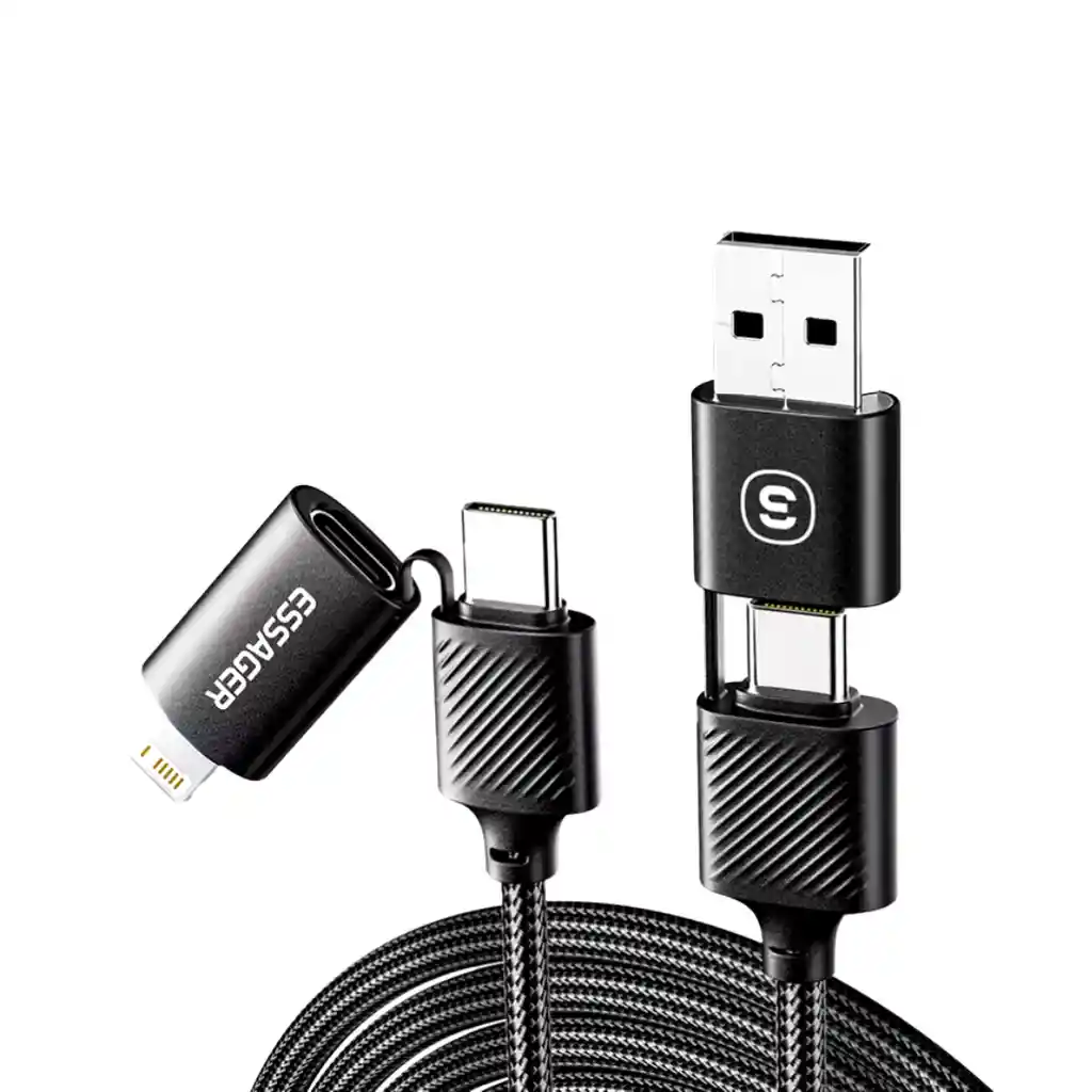 Cable Carga Rapida Para Iphone Lightning Usb Y Usb-c 65w