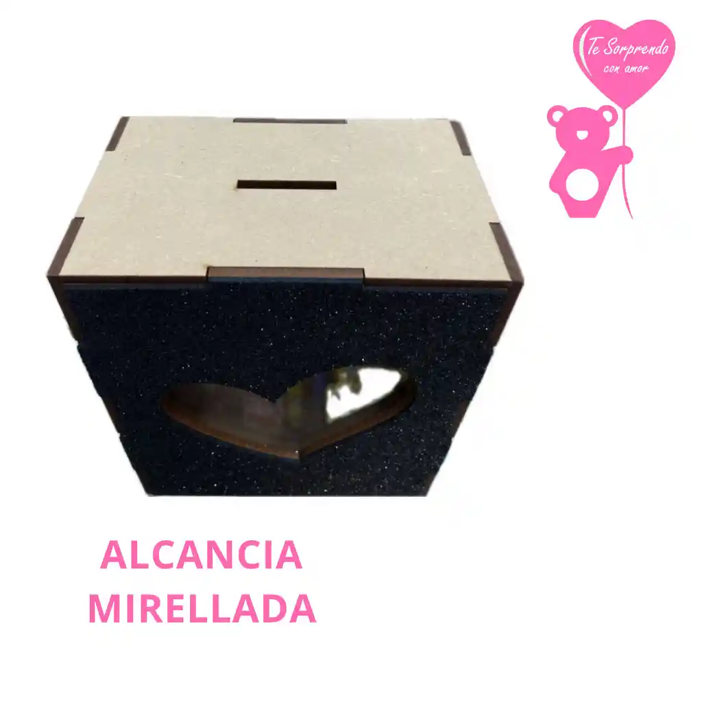 Alcancia Mirellada Negro