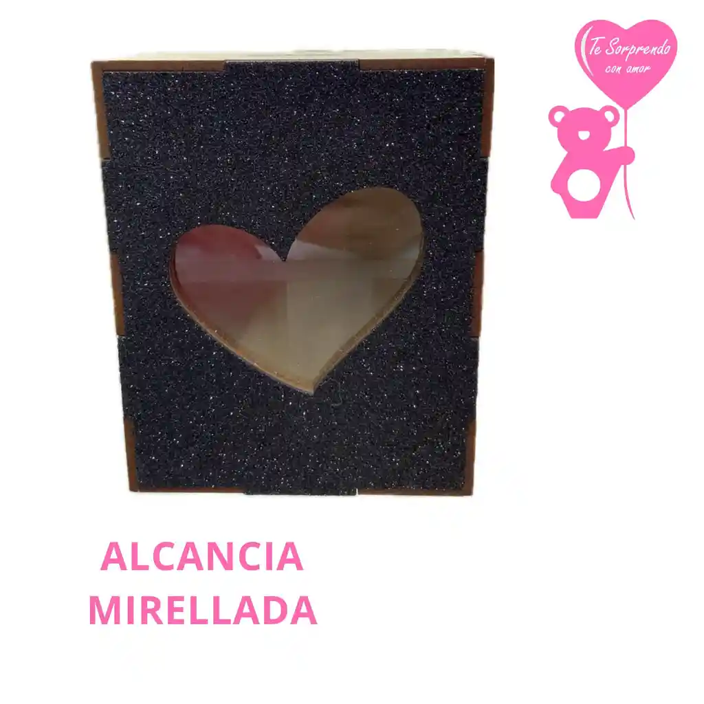 Alcancia Mirellada Negro