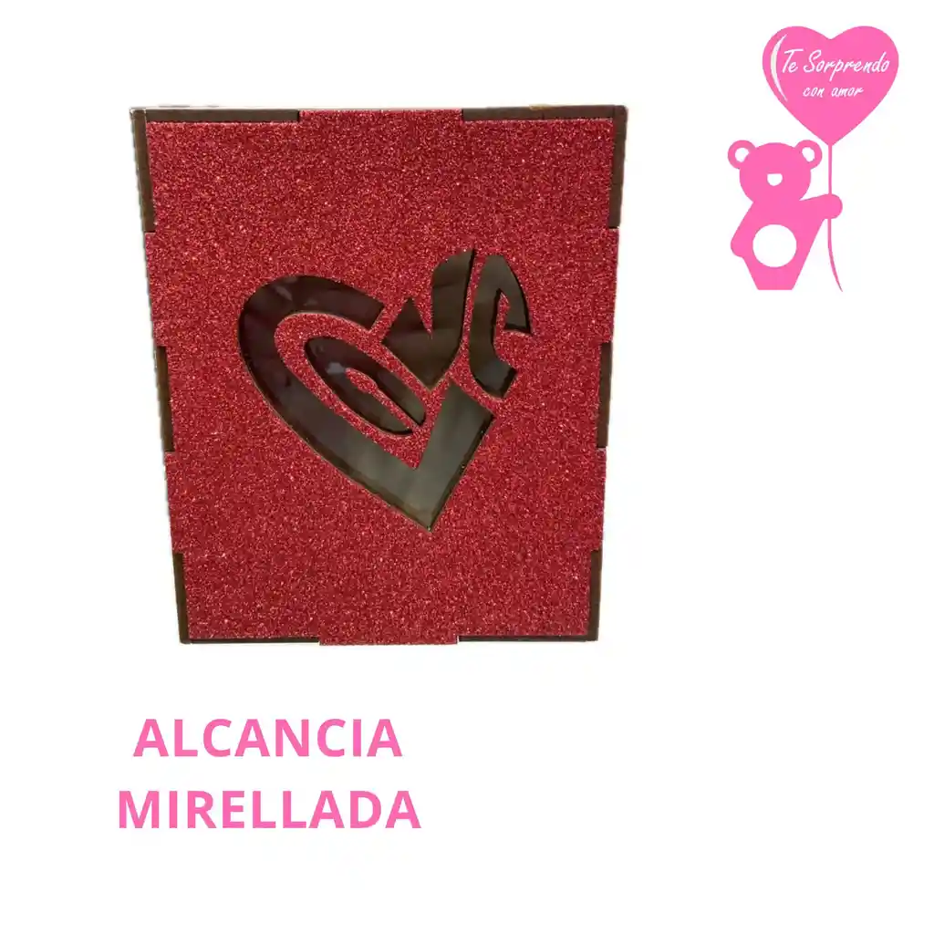 Alcancia Mirellada Rojo