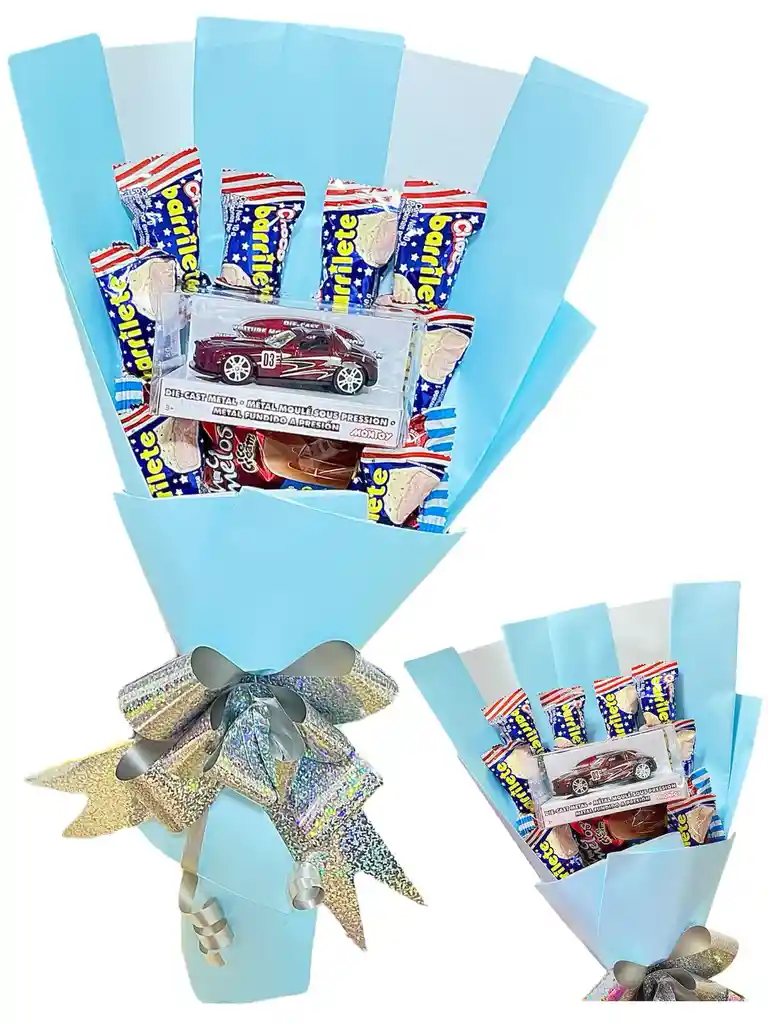 Regalo Especial Dia Del Niño Ramo De Dulces Y Carrito De Colecciòn - Dia Del Niño - Feliz Dia - Feliz Cumpleaños