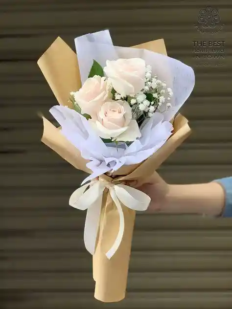 Tres Unidades De Rosa Blanca