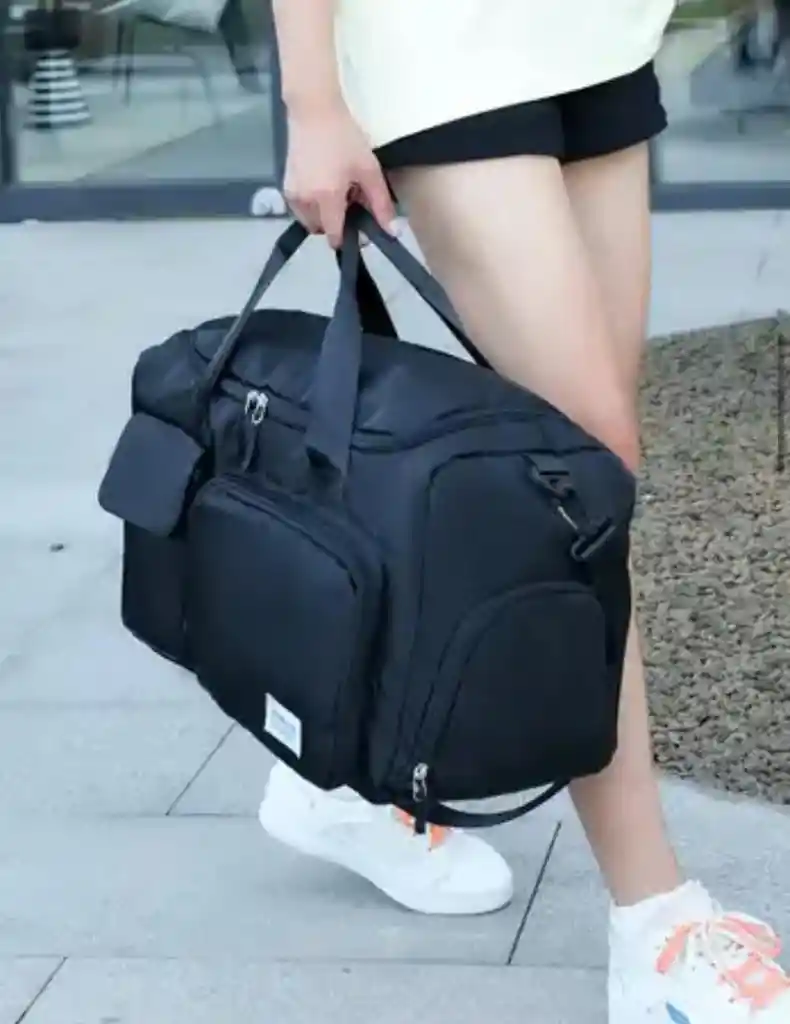 Bolso Morral Viajero Impermeable Gran Capacidad - Negro