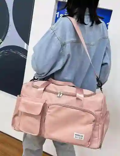 Bolso Morral Viajero Impermeable Gran Capacidad - Rosa