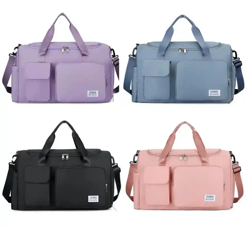 Bolso Morral Viajero Impermeable Gran Capacidad - Lila