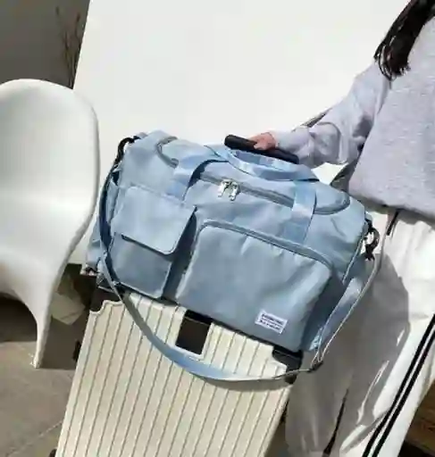 Bolso Morral Viajero Impermeable Gran Capacidad - Azul