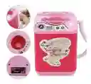Mini Lavadora Brochas Portatil Juguete Niña Funcional