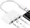 Adaptador De Audio Tipo C Con Dual Audio 3.5mm + Tipo C Carga Rapida
