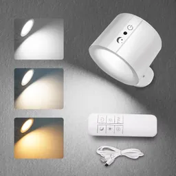 Lámpara Led De Pared Con Control Táctil, 360° Ajustable