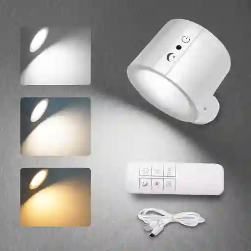 Lámpara Led De Pared Con Control Táctil, 360° Ajustable