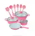Set Cocina Ollas Sarten Utensilios Antiadherentes Batería