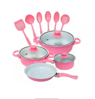 Set Cocina Ollas Sarten Utensilios Antiadherentes Batería