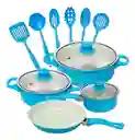 Set Cocina Ollas Sarten Utensilios Antiadherentes Batería