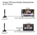 Antena De Tv Digital Hdtv Amplificada Ligera