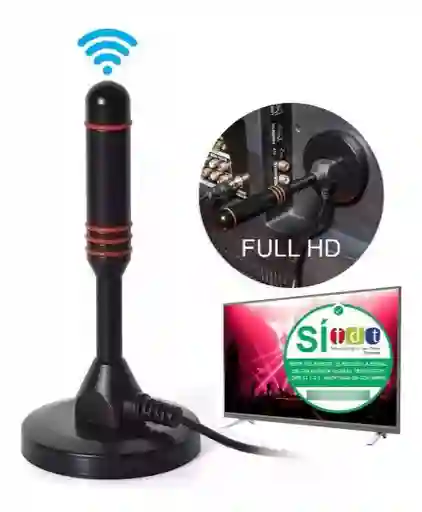 Antena De Tv Digital Hdtv Amplificada Ligera
