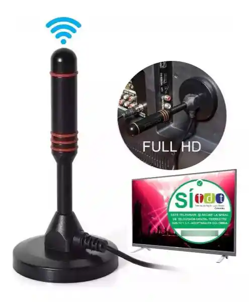 Antena De Tv Digital Hdtv Amplificada Ligera