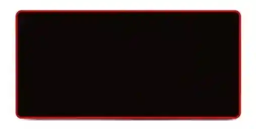 Pad Mouse Negro 70x30cm Con Bordes Rojos