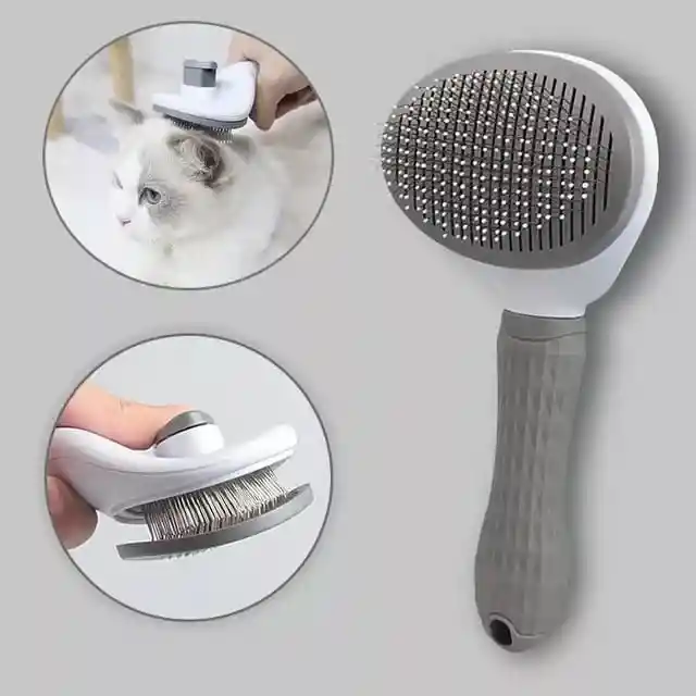 Peine De Autolimpieza Para Mascotas – Mantén Su Pelo Impecable