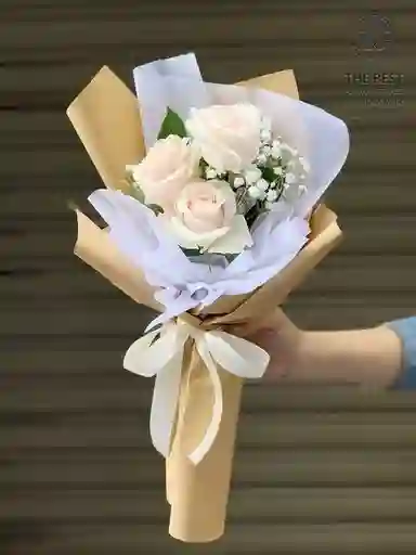 Tres Unidades De Rosa Blanca