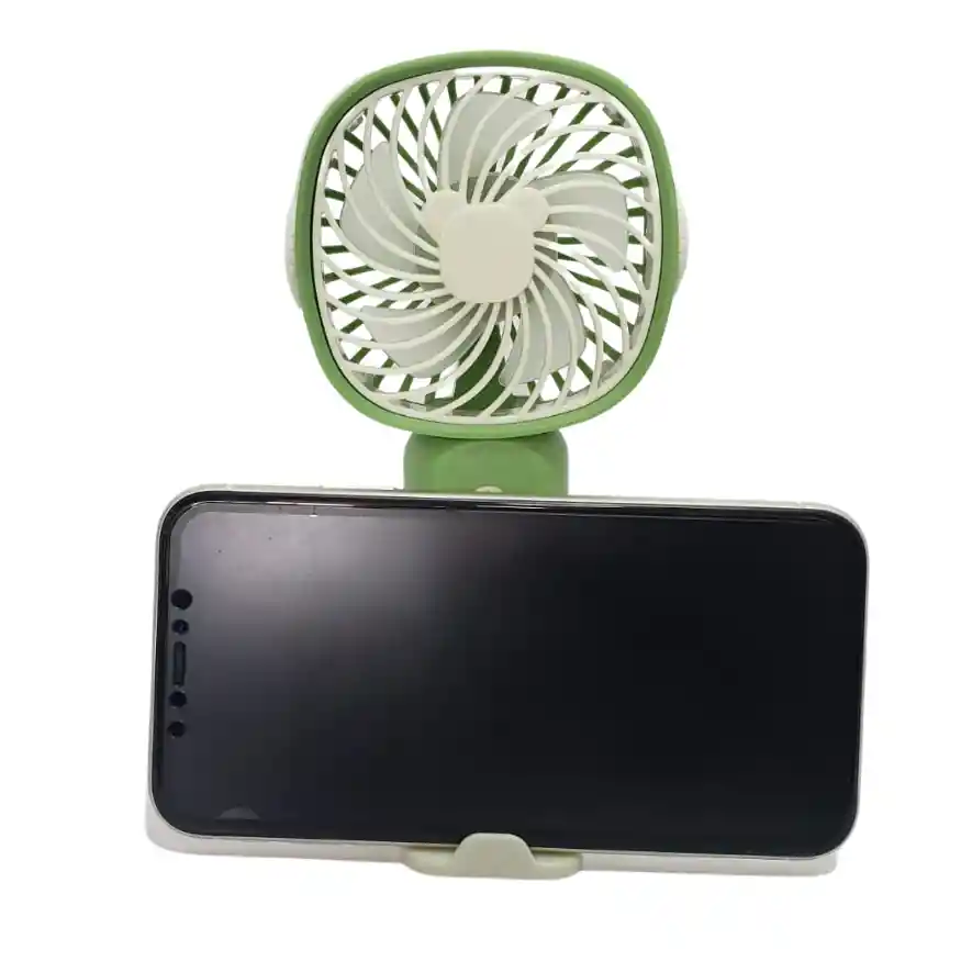 Ventilador De Mano Con Soporte Para Celular